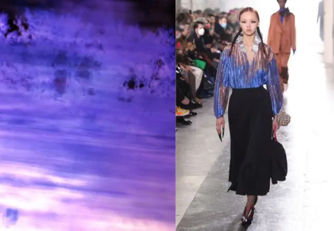 Neon pleats | Rochas